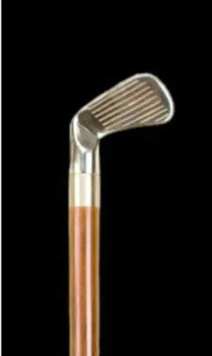 Vintage Golf Club Walking Stick with Hidden Flask - Image 3