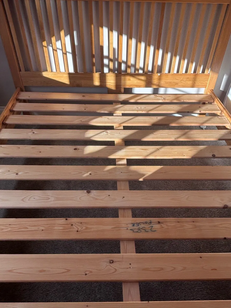 Super king oak bed frame - Image 2