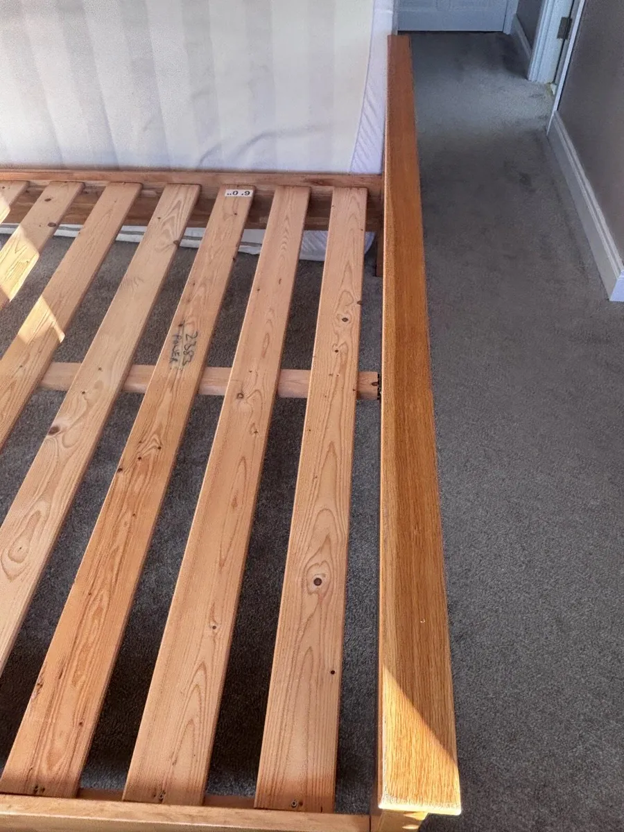 Super king oak bed frame - Image 3