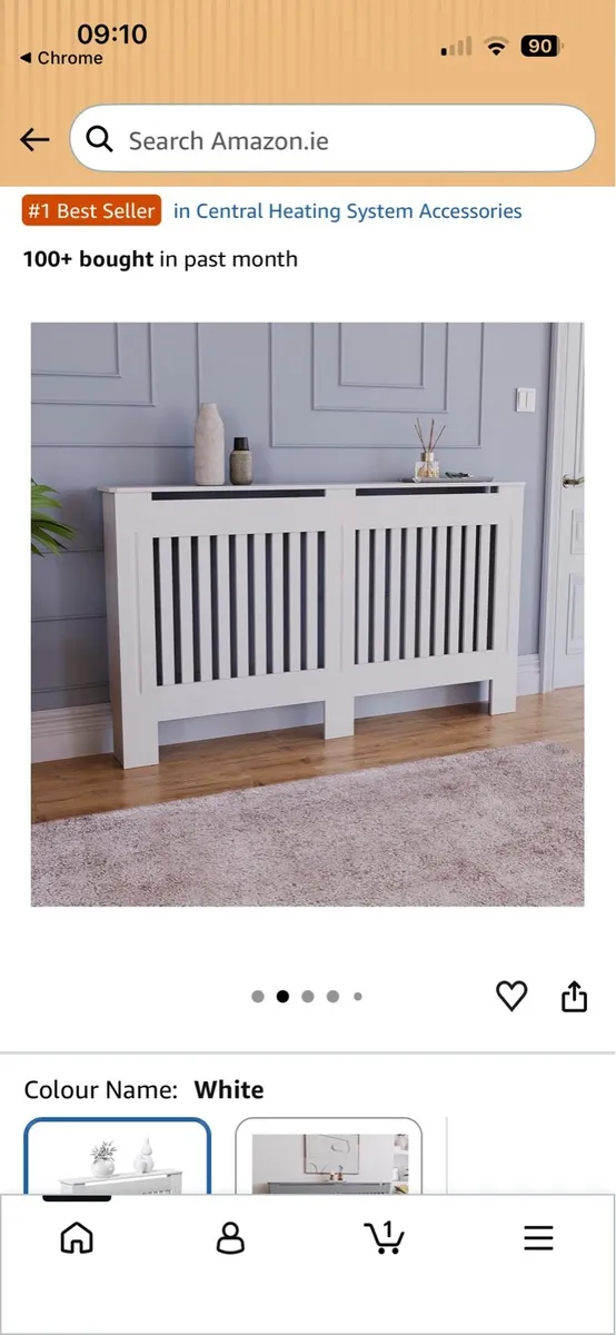 Vida white radiator cover large size - Image 1