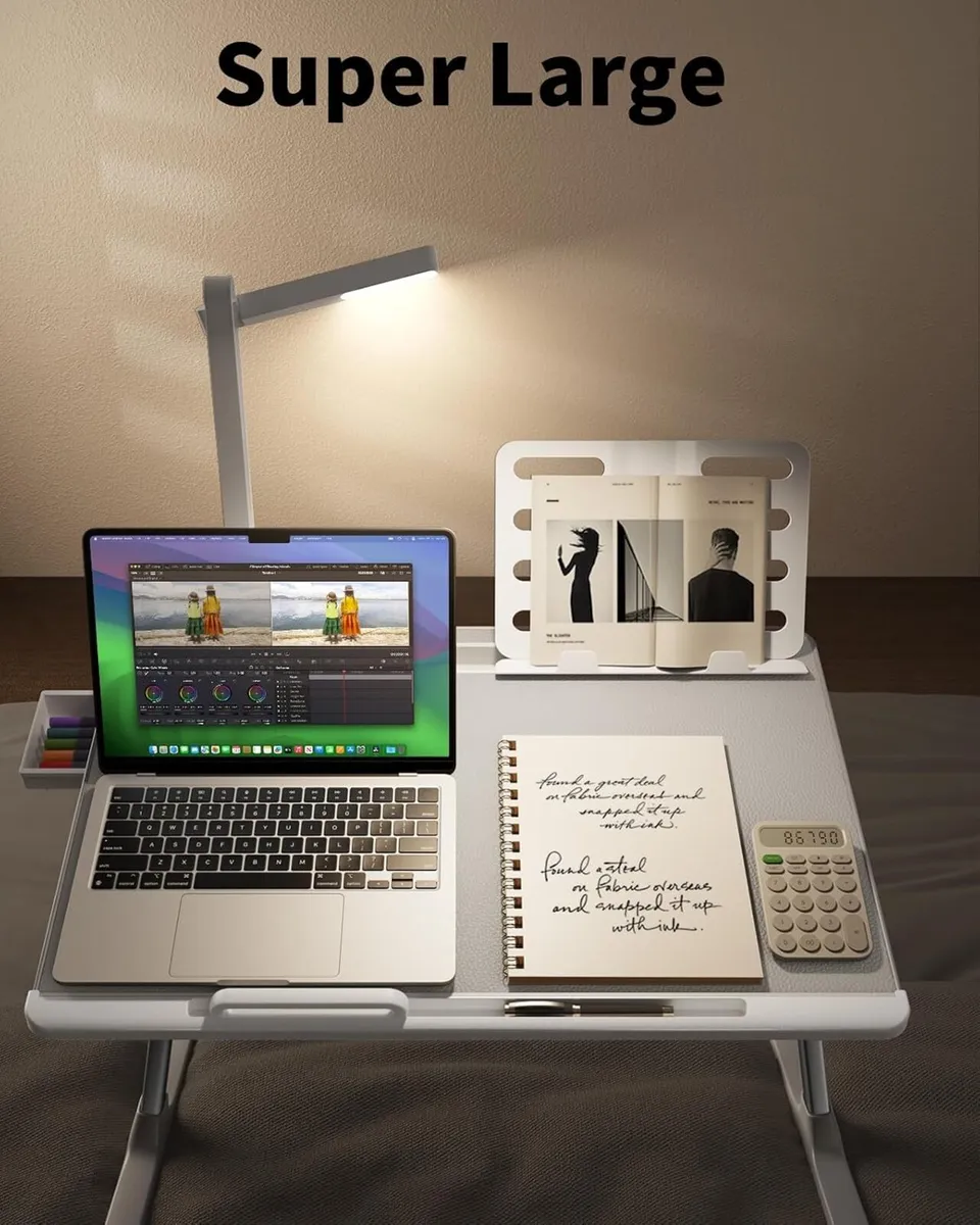 Laptop Bed Tray Desk with LED Light Xx-Large - Image 4