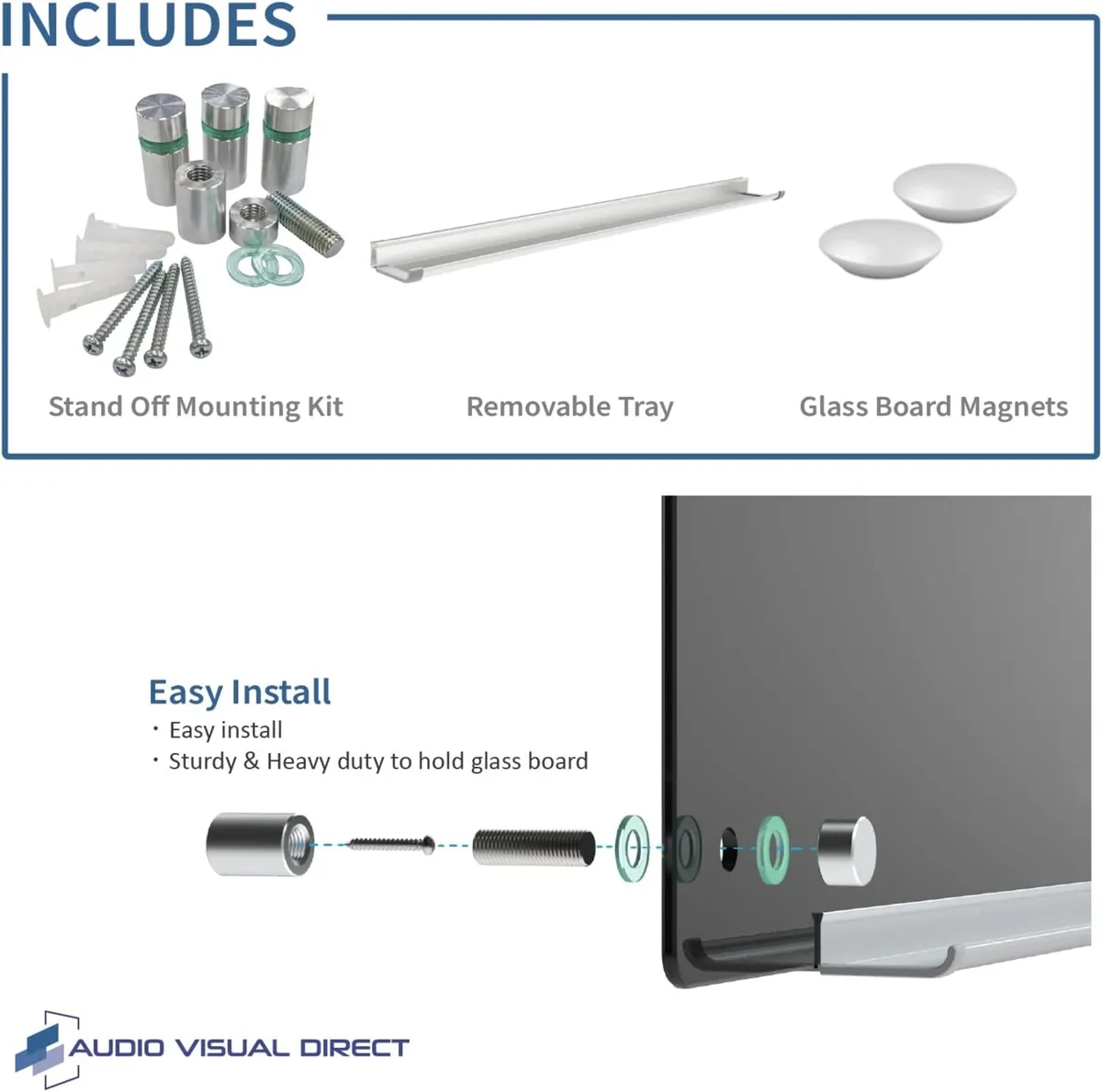 Magnetic Glass Dry-Erase Board Set 60x90CM - Image 4