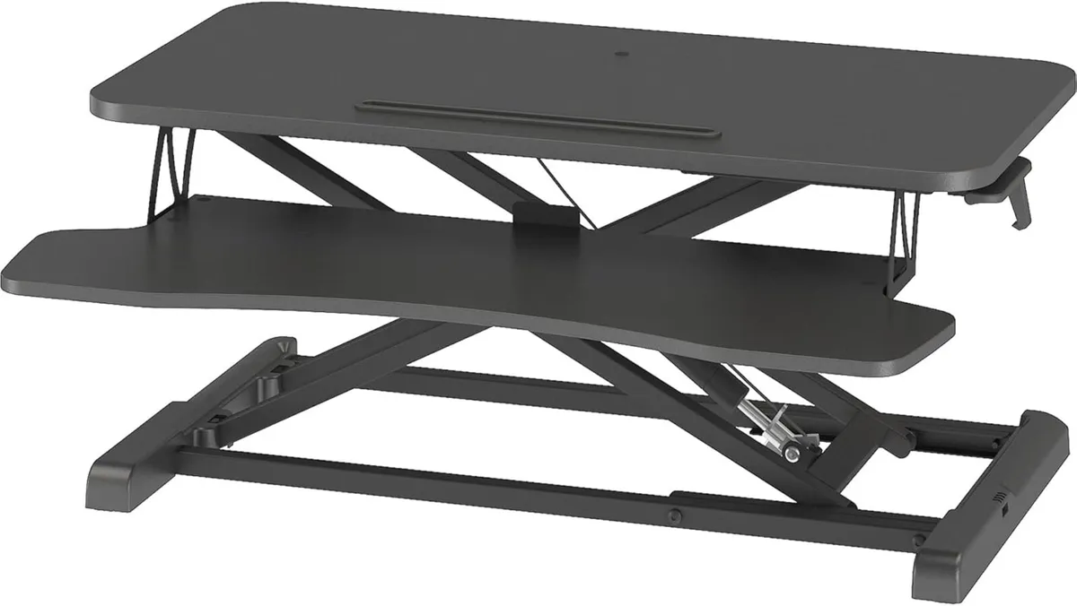 80CM Standing Desk Converter Dual-Tier Height - Image 1
