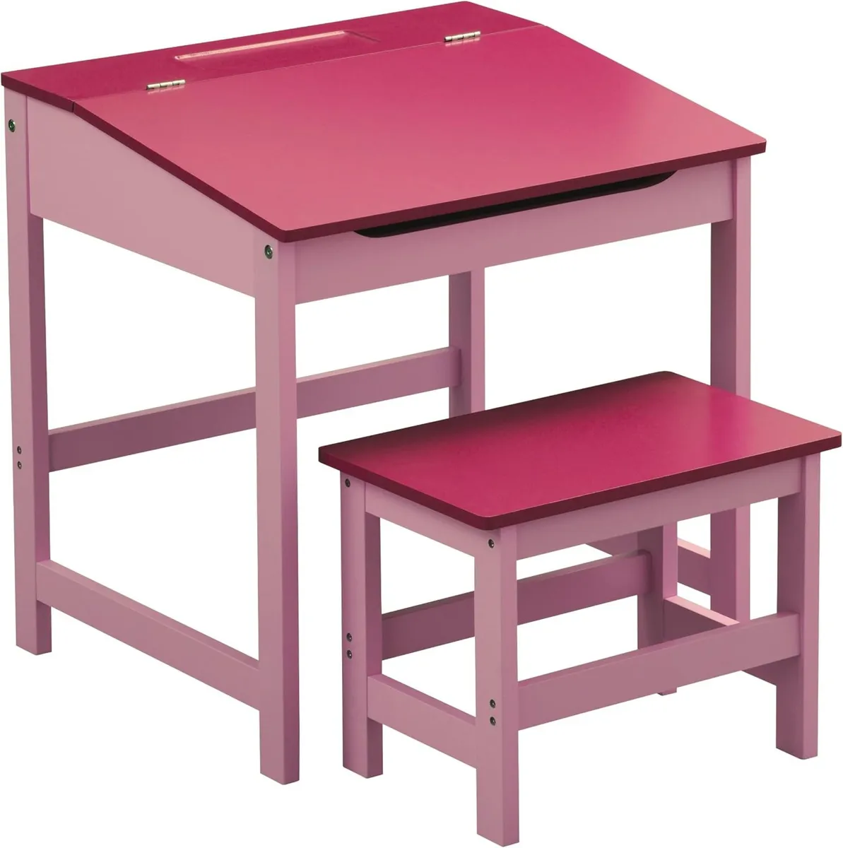 Kids Desk with Stool Wooden Children’s Study Table - Image 1