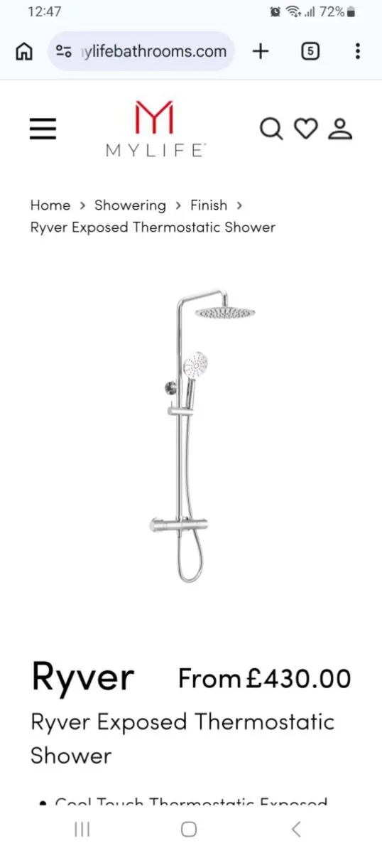 Brand new rain shower and taps - Image 1