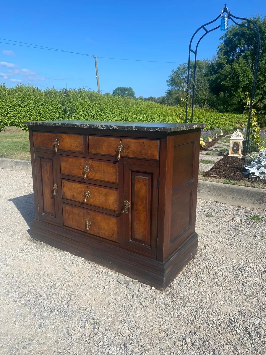 Victorian French kitchen marble top cupboard - Image 3