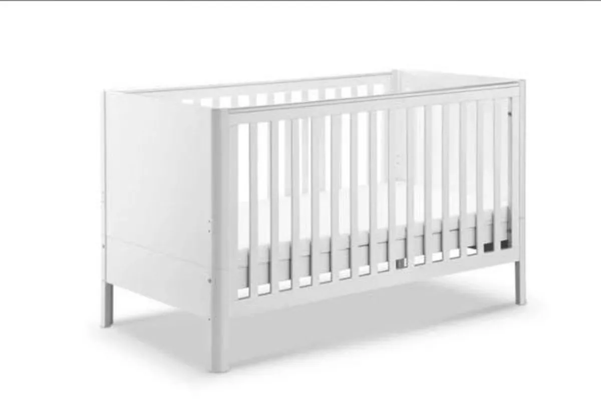 Babylo OVO Cot Bed with Silver Cross Mattress - Image 1