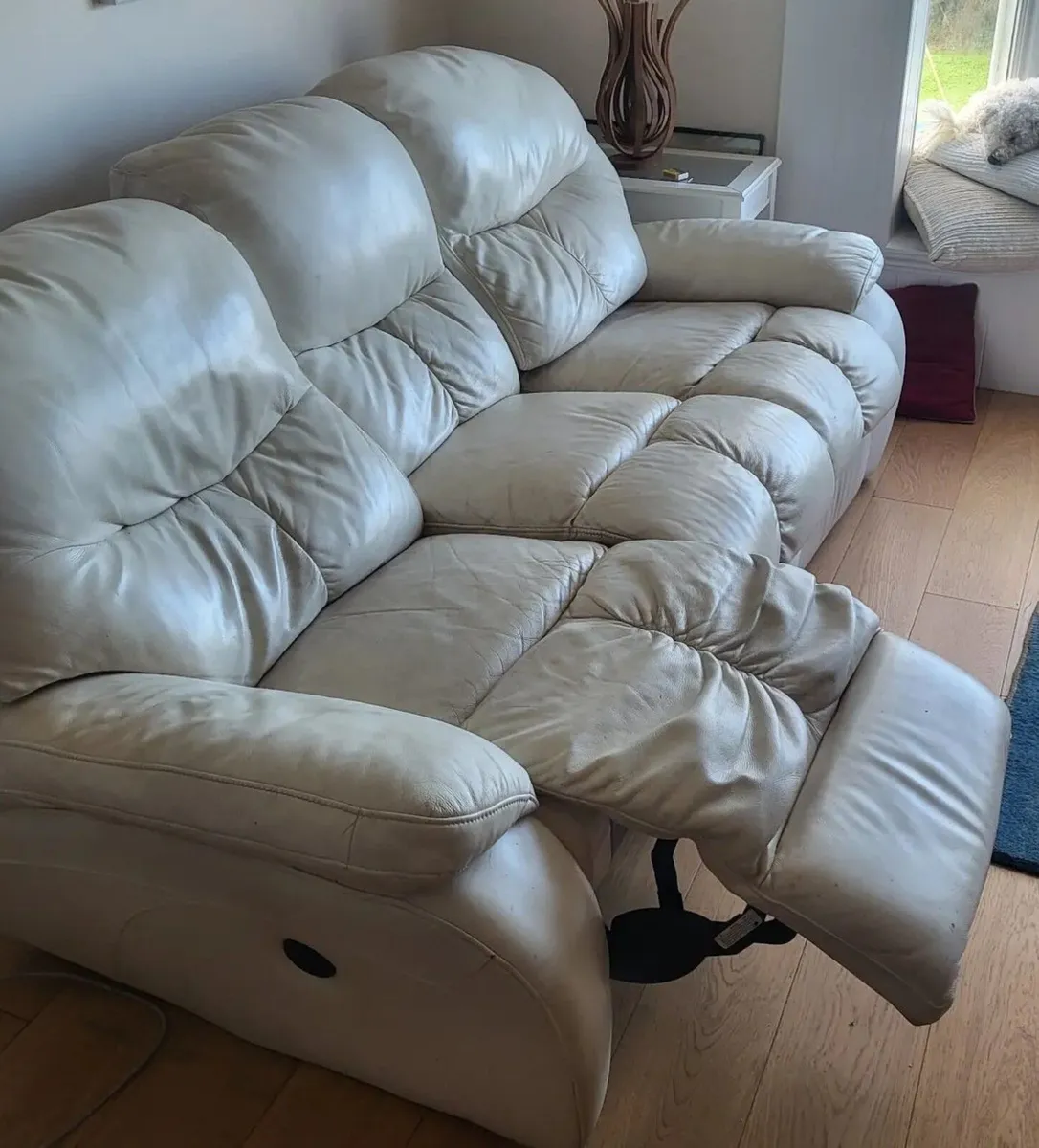 RECLINER LEATHER COUCH - Image 1