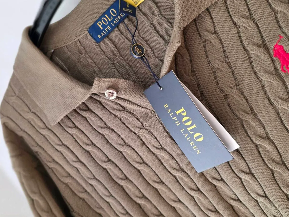 Ralph Lauren Olive Green Short Sleeve Cable Knit - Image 2