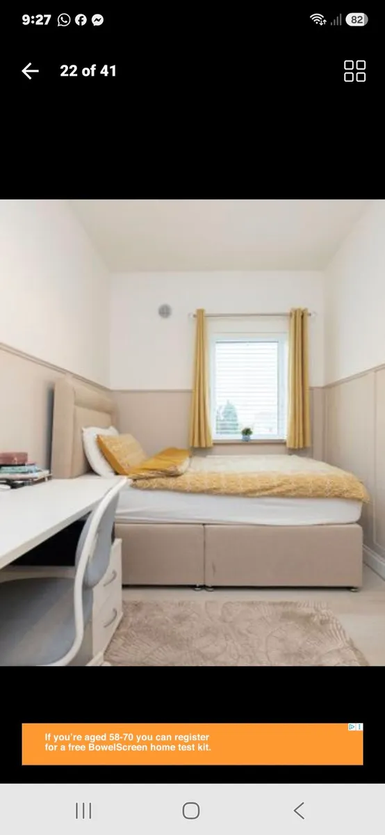 Small double bed with mattress