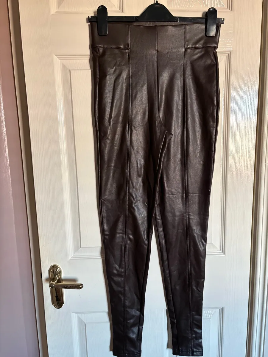 Ladies leather look trousers - Image 1