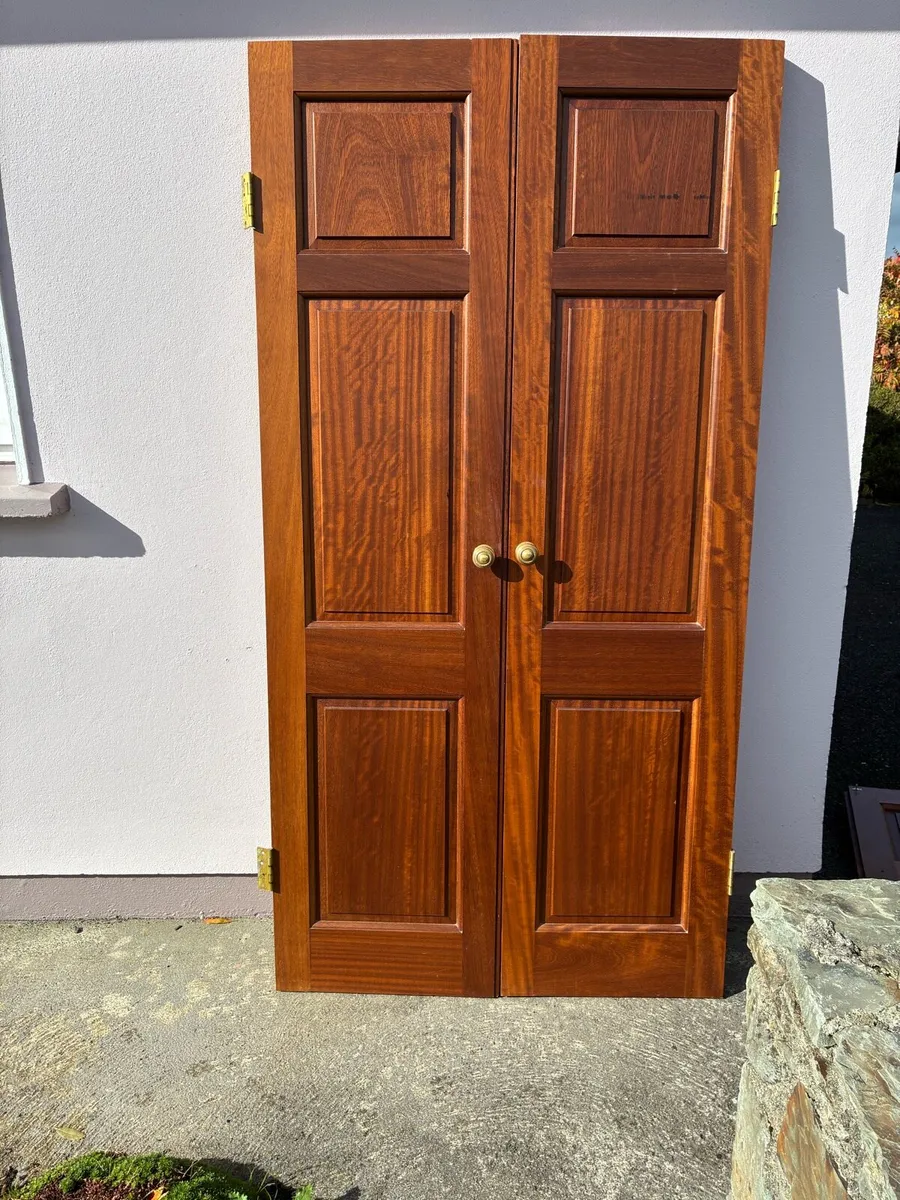 Internal teak double door
