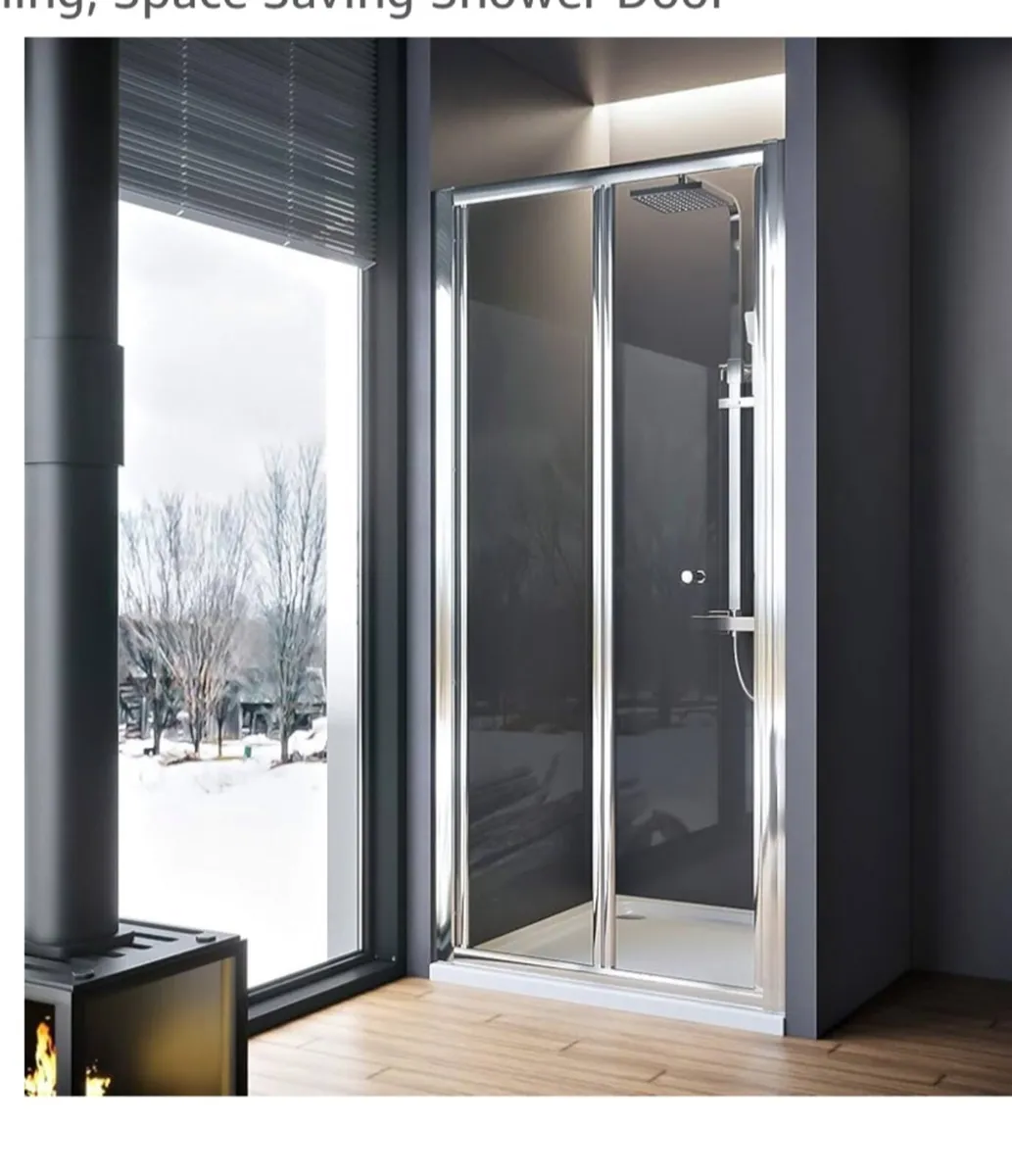 Bifold Chrome Shower Door - Image 1