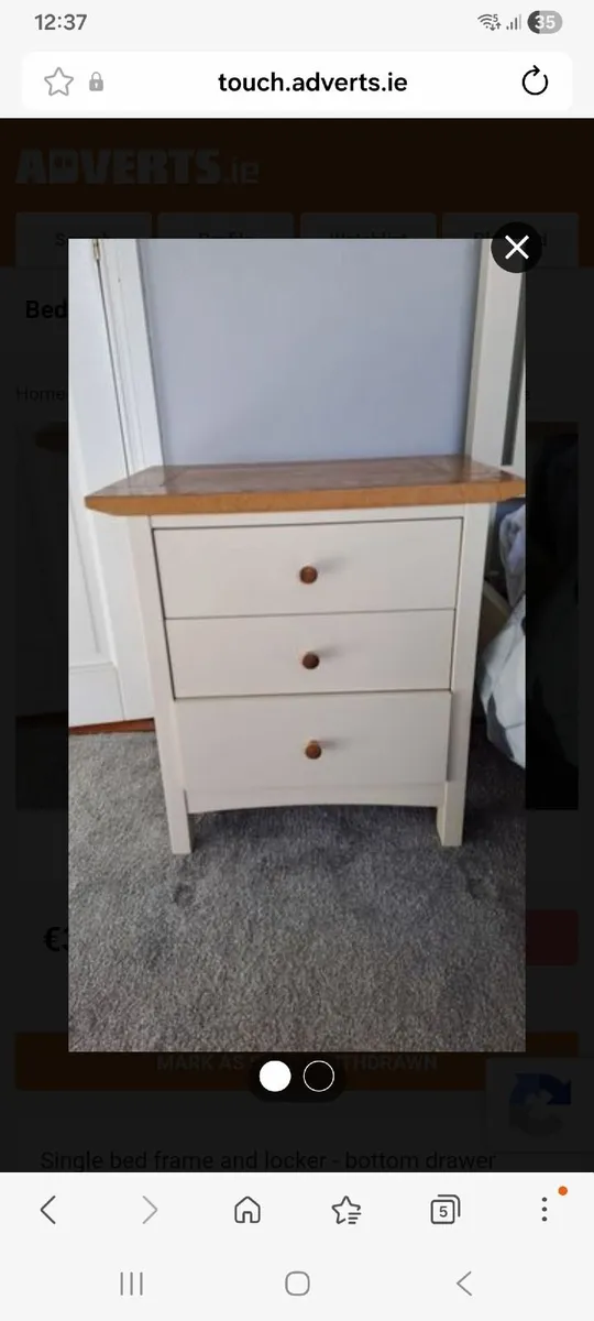 Single Bed and Locker - Image 1