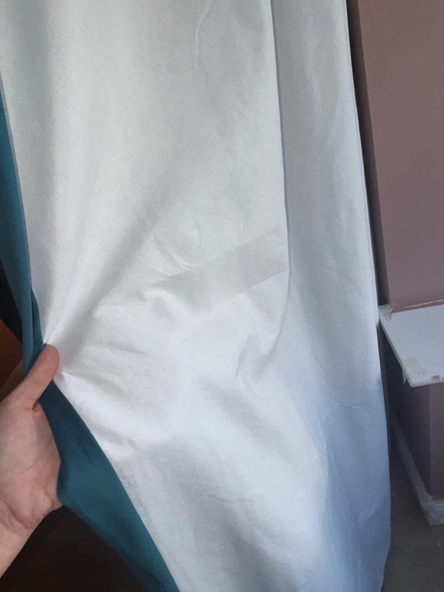 Stunning Suede Teal Curtains - Image 4