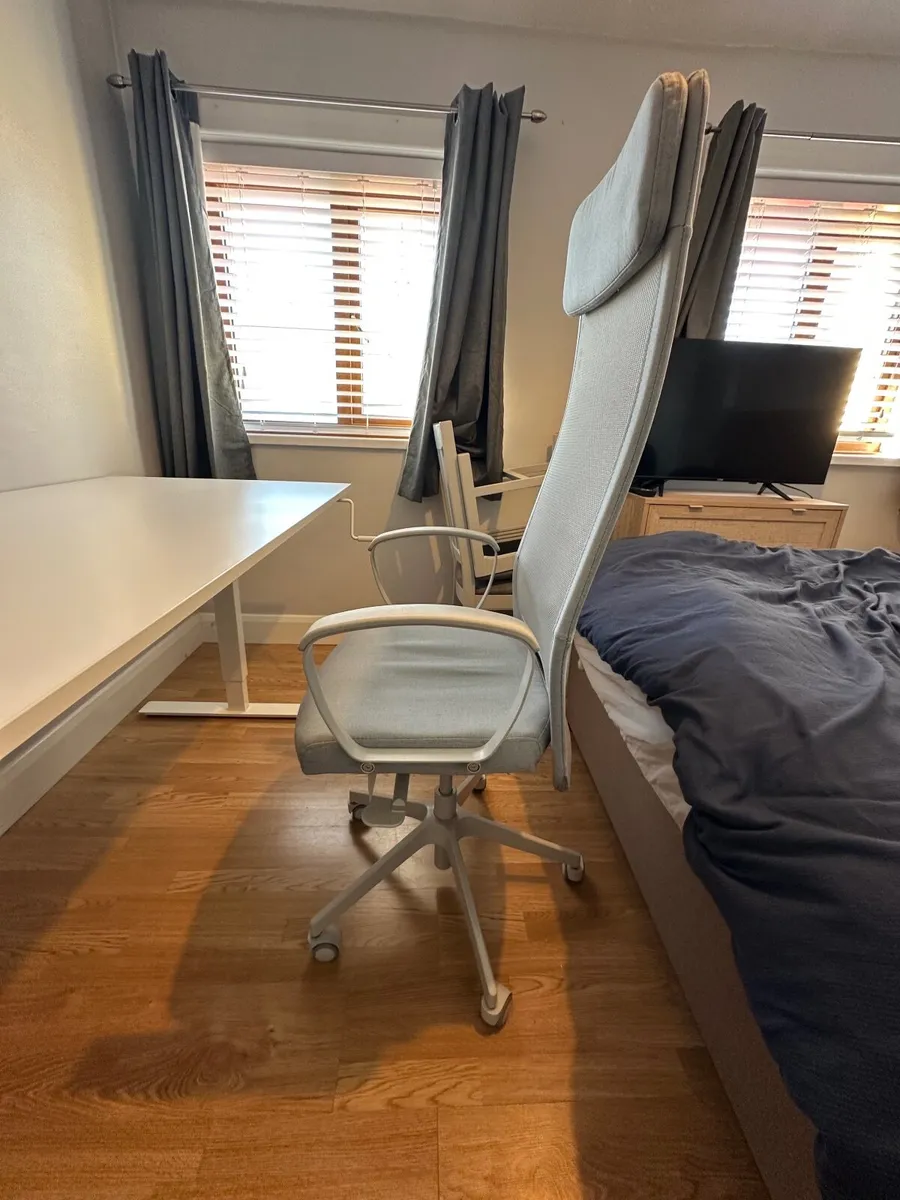IKEA MARKUS office chair & TROTTEN desk - Image 2