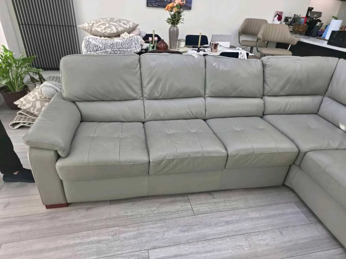 Large leather corner sofa - Image 2