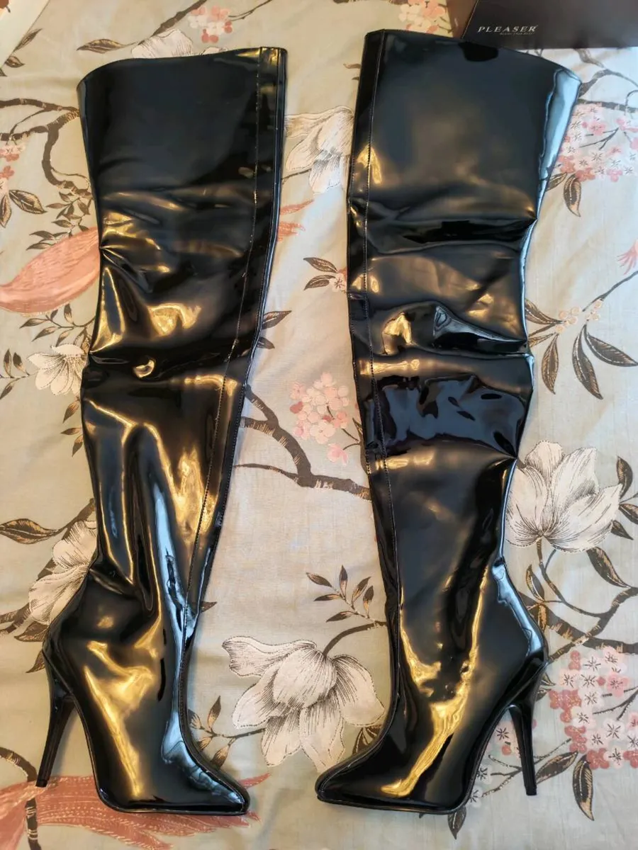 Thigh high boots (Pleaser) size 5 UK - Image 3