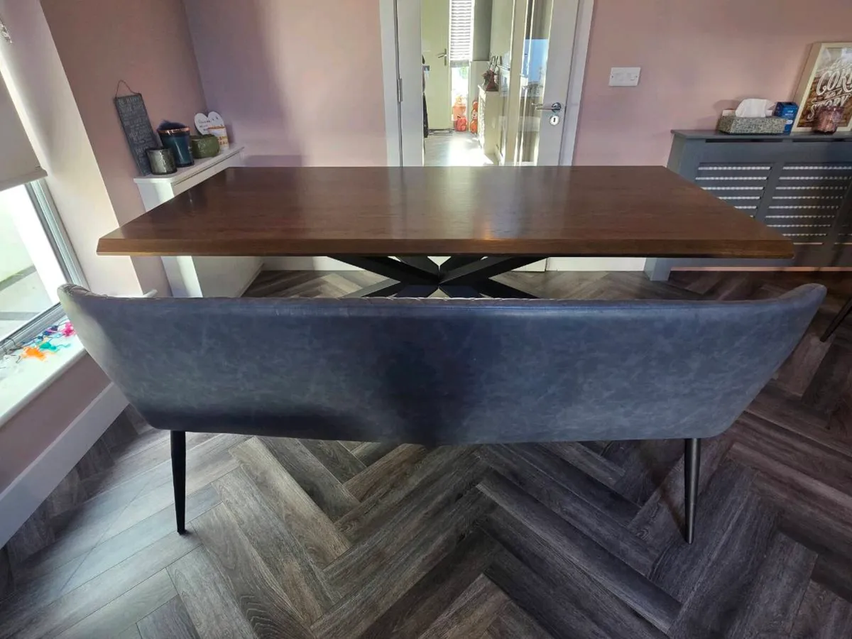 Dining Table and Bench - Image 1