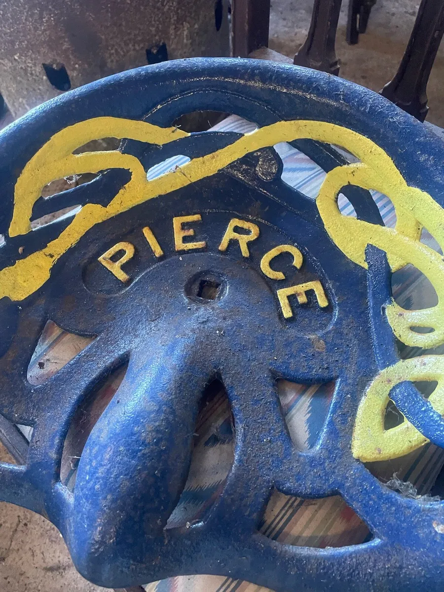 Vintage Pierce Tractor Seat - Cast Iron - Image 3