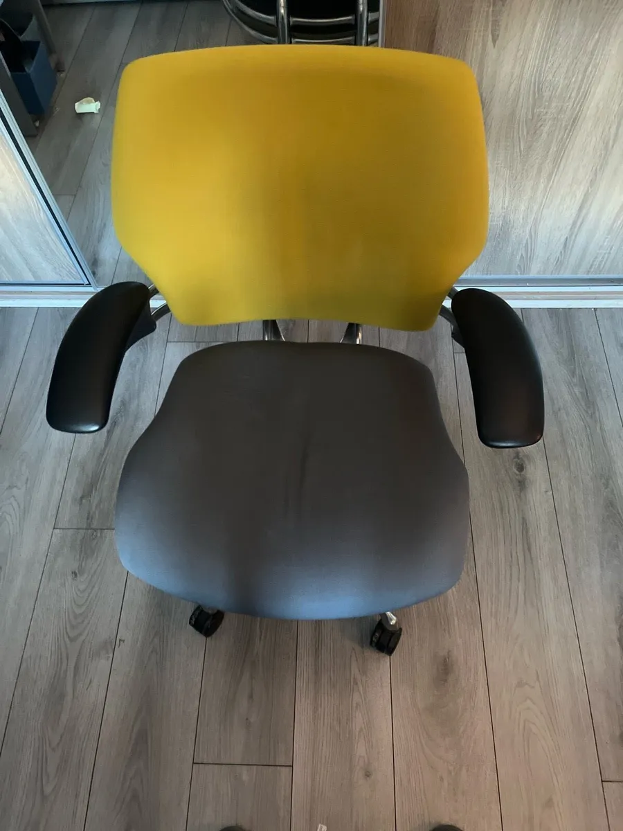 Ergonomic Humanscale Office Chair - Black & Yellow - Image 1