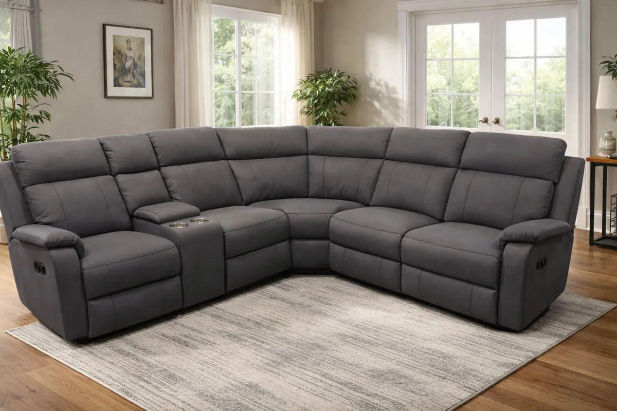 Torino Corner Micro Fabric Recliner Sofa - Image 1