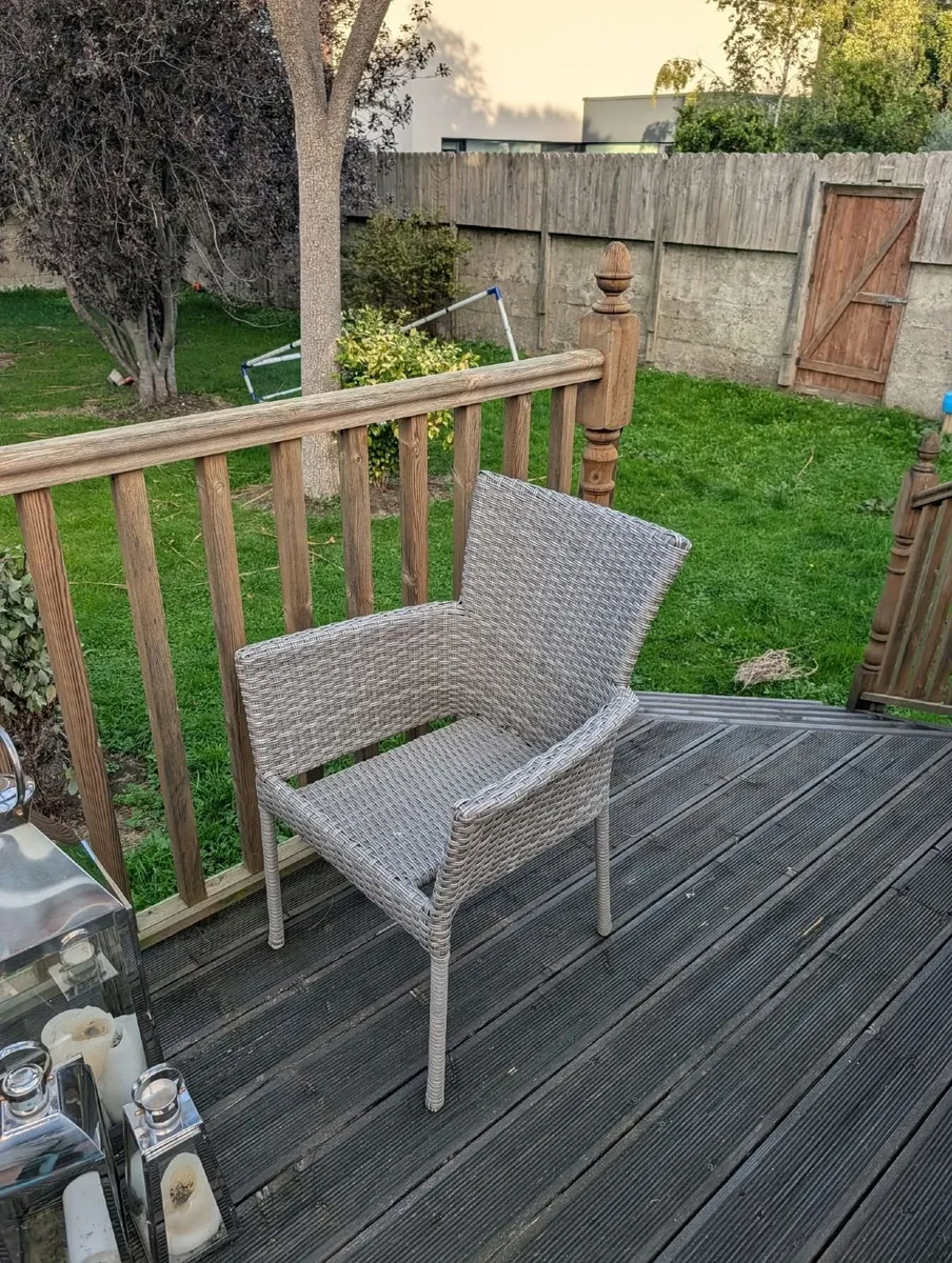 4-Seater Outdoor Table Rattan - Table & Chairs - Image 2