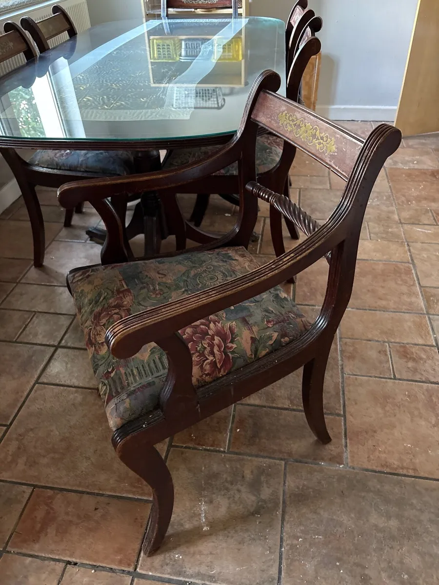 Mahogany table & 6 chairs - Image 4