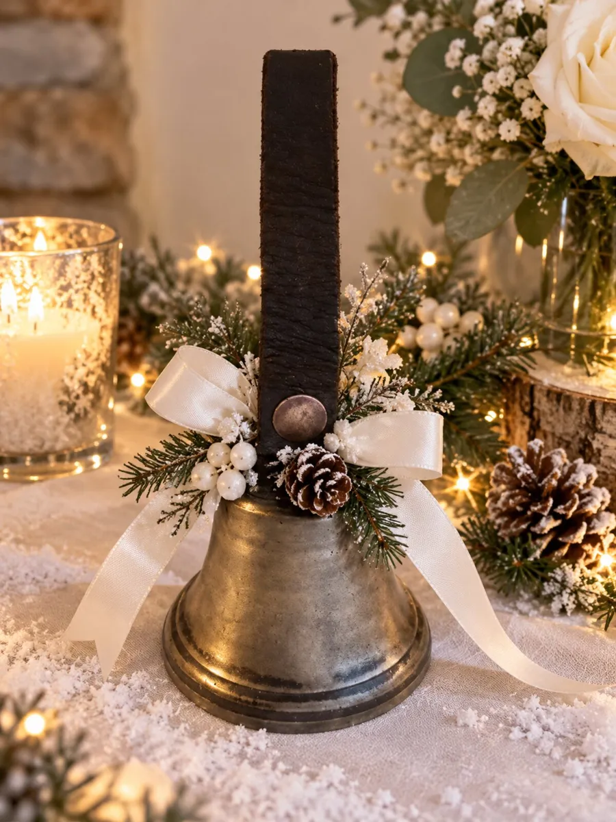 antique vintage school bell cottage pub Christmas - Image 1