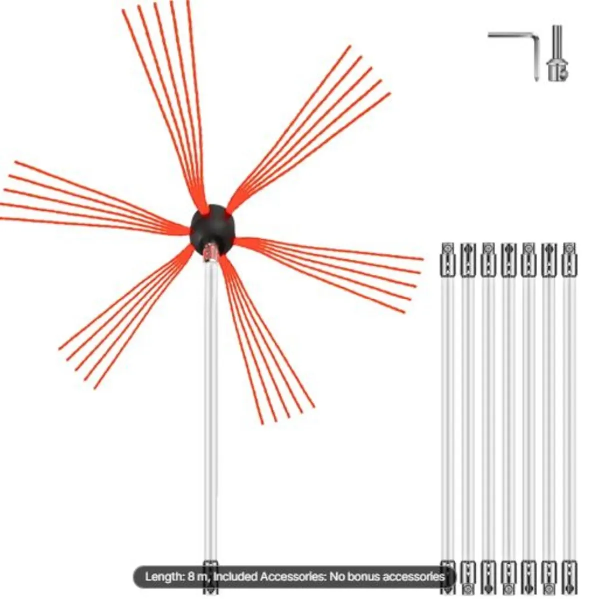 Flexible Chimney Cleaning Rods, 8 m Chimney Sweep - Image 1