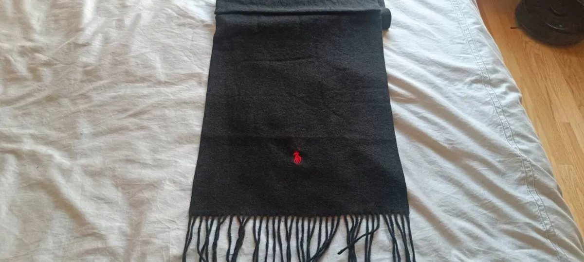 Polo Ralph Lauren 100% Cotton Scarf Black - Image 2