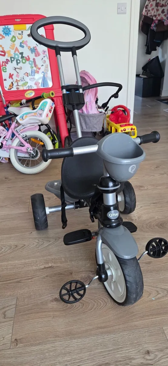 QPlay Kids Tricycle with Parent Handle – €40  QPla - Image 2