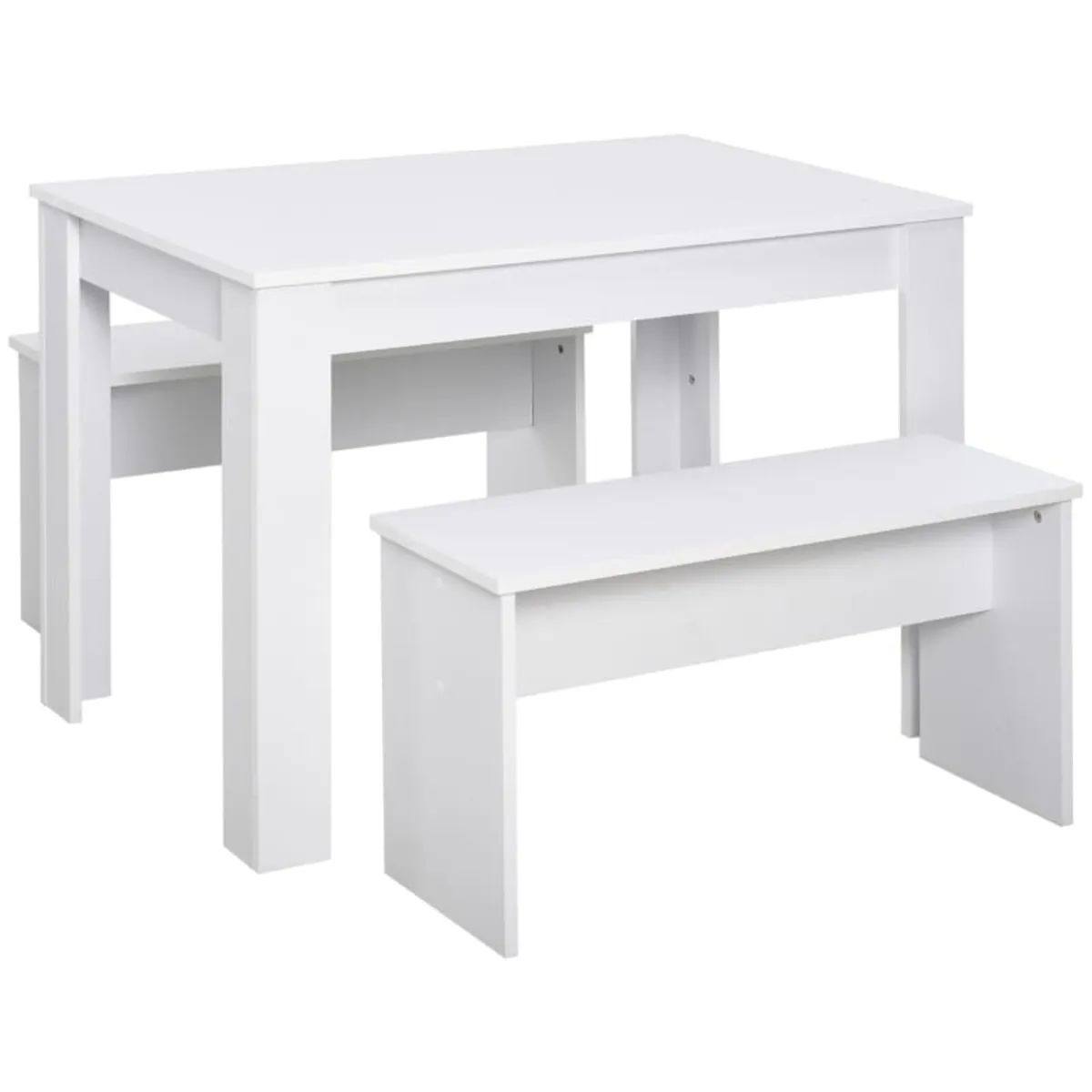 Kitchen Dining Set, Dining Room Table and 2 Benche - Image 1