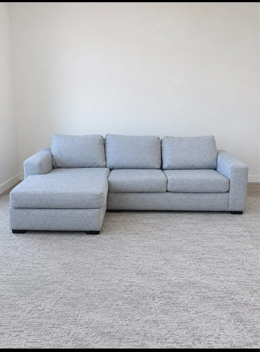 Grey L shaped  softnord corner sofa - Image 1
