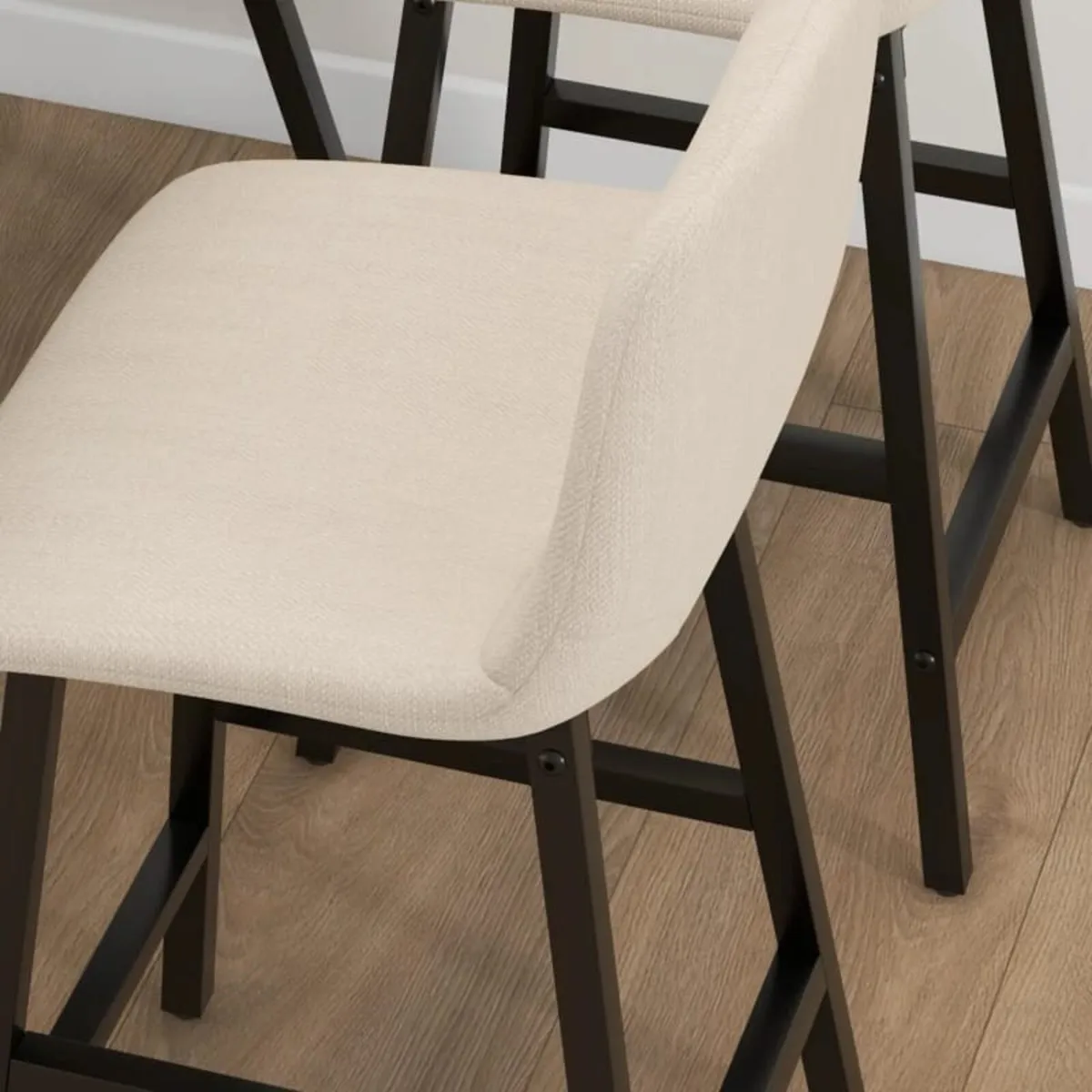 Bar set 5-piece, table and 4 chairs, button tuftin - Image 3