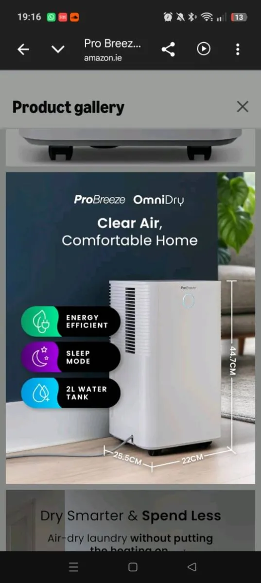 Dehumidifier Pro Breeze 12L/Day - Image 4