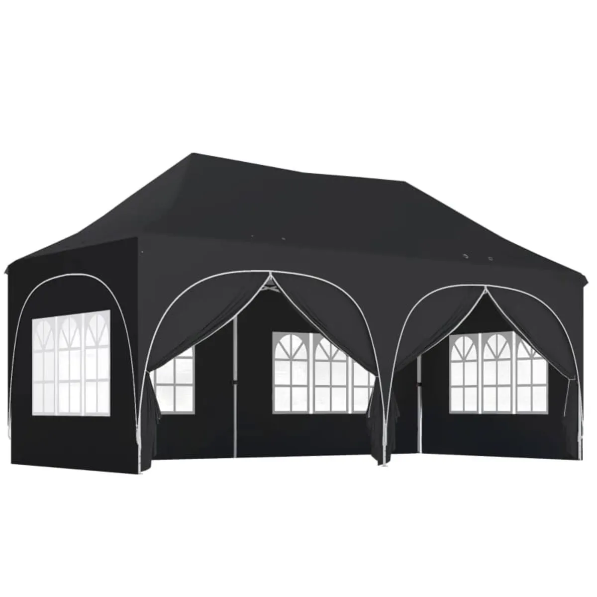 3 x 6m Pop Up Gazebo Shelter with Sides, 6 Sandbag - Image 1
