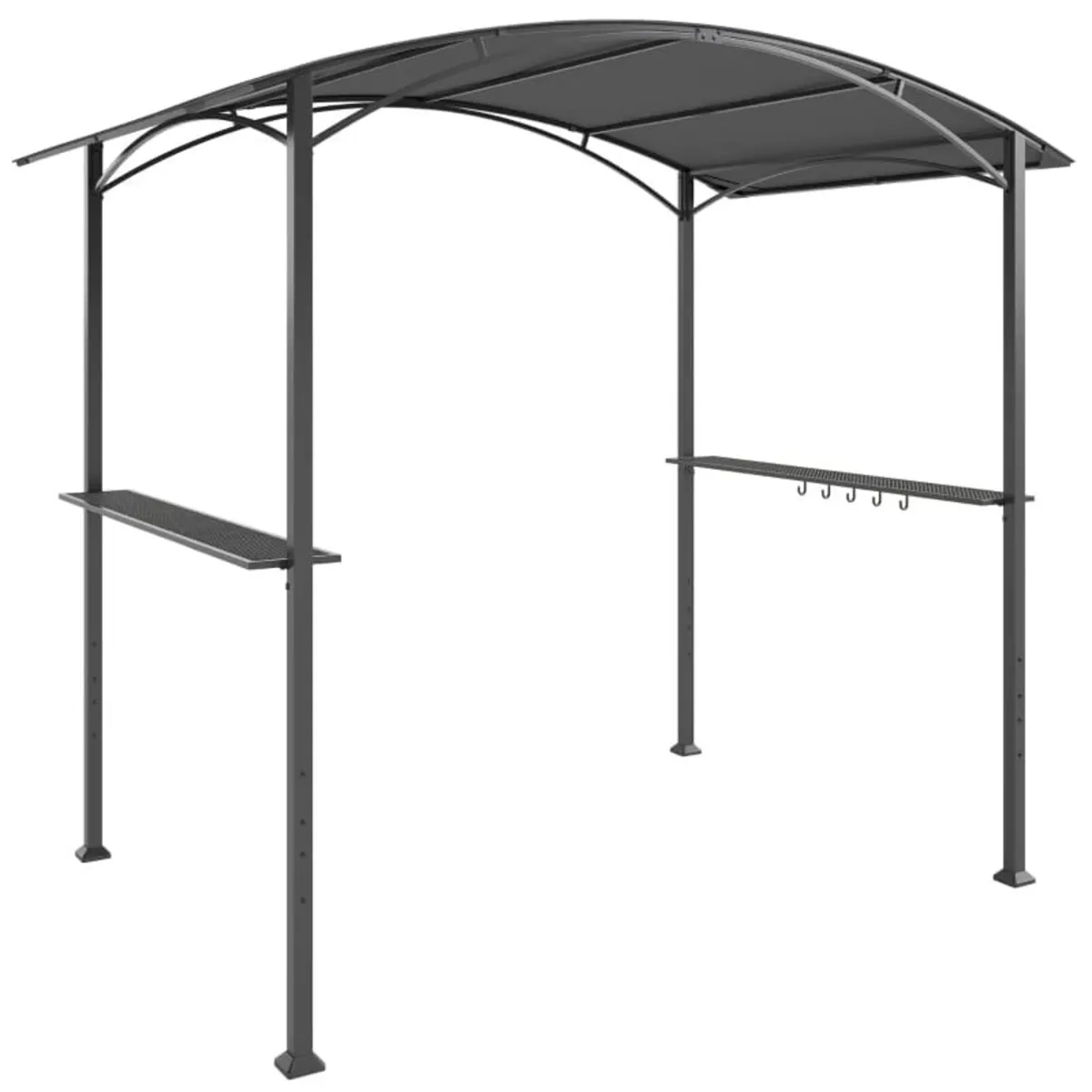 Barbecue Shelter Gazebo 245 x 152 x 218 cm Steel w - Image 1