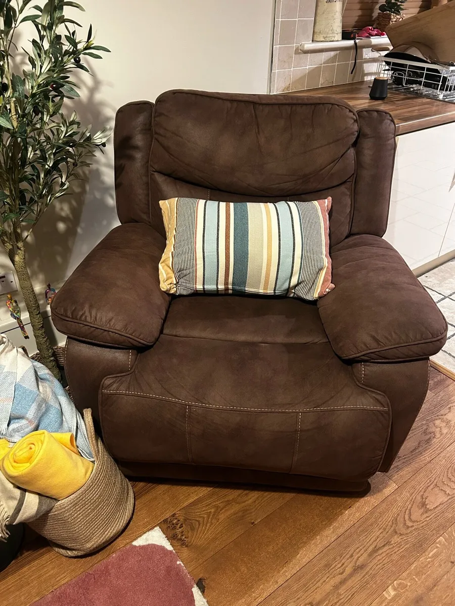 Brown Reclining Armchair - Image 2