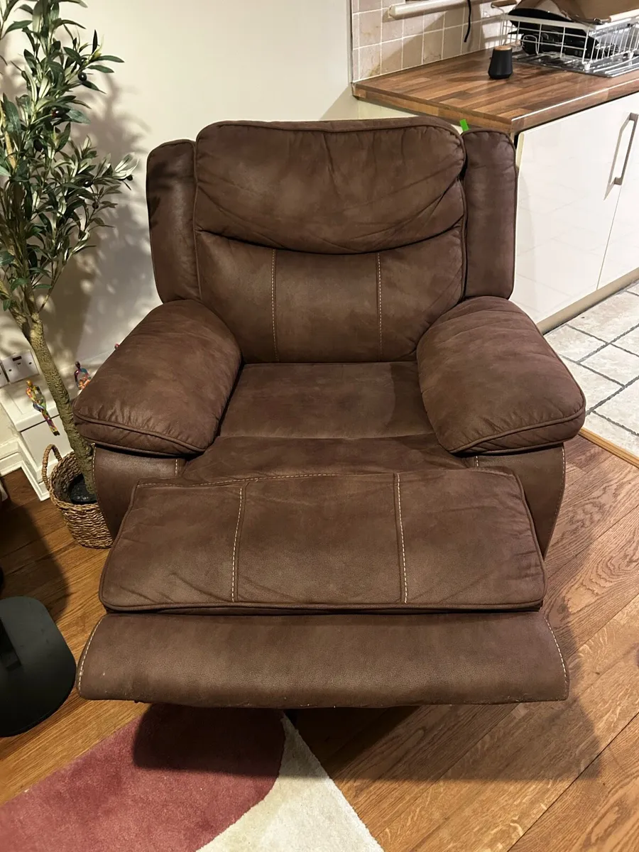 Brown Reclining Armchair - Image 4