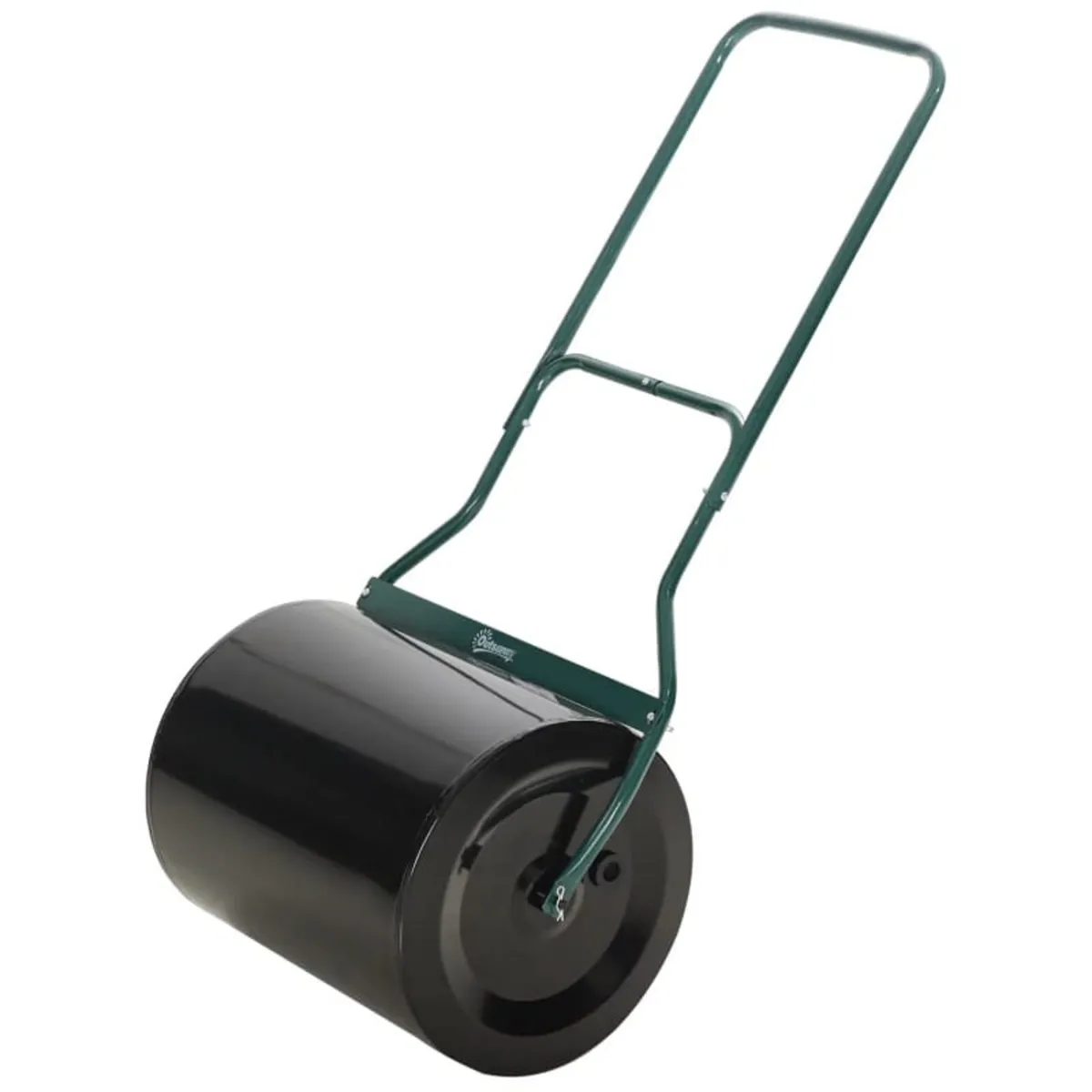 60L Fillable Cylinder Steel Garden Lawn Roller Bla - Image 1