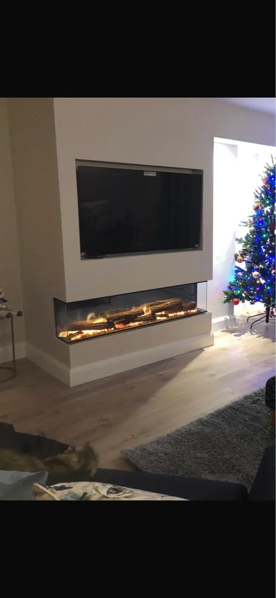 Three-Sided Electric Fire – Ideal for Media Wall - Image 1