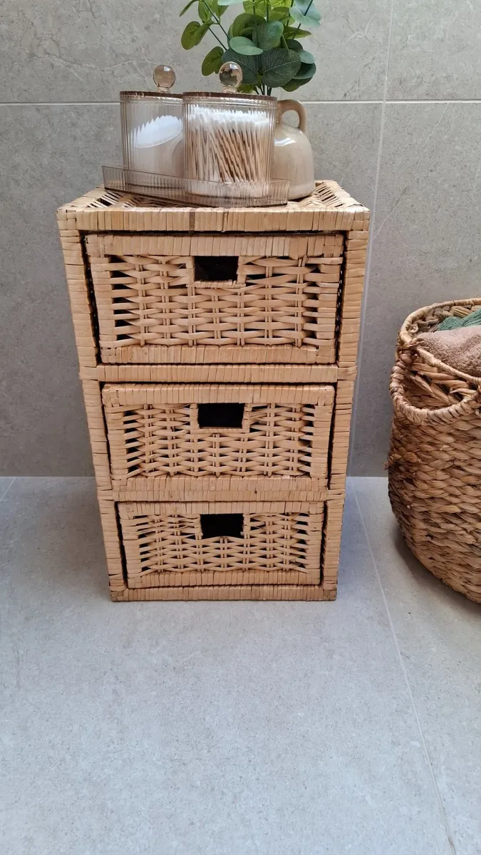 Wicker Rattan Storage Drawers - Image 1