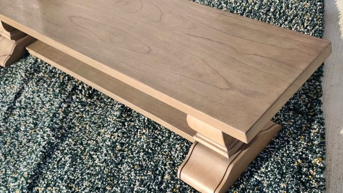 200cm Vintage Ash Dining Bench Ex Display - Image 3
