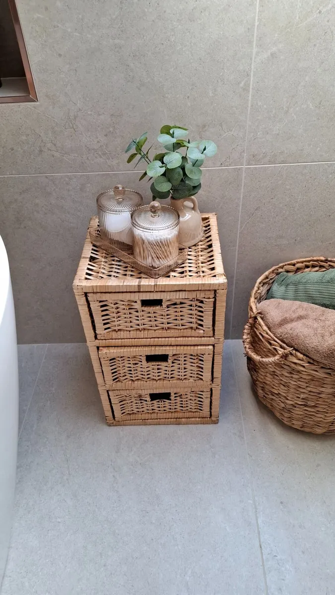Wicker Rattan Storage Drawers - Image 2