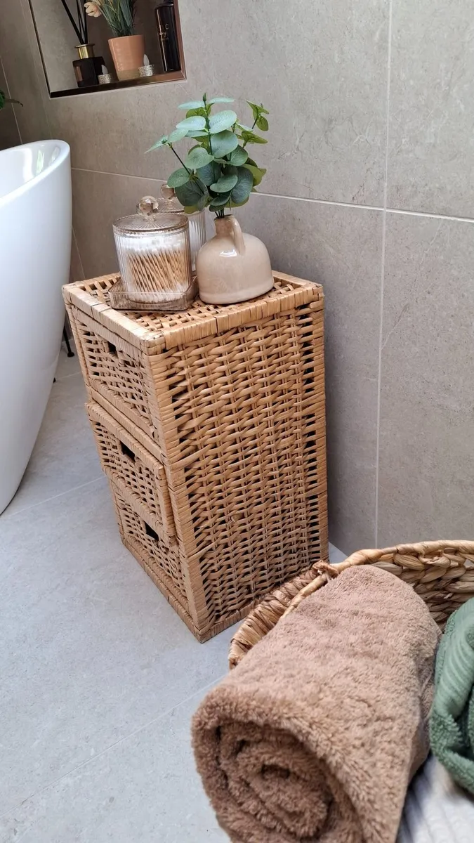 Wicker Rattan Storage Drawers - Image 4