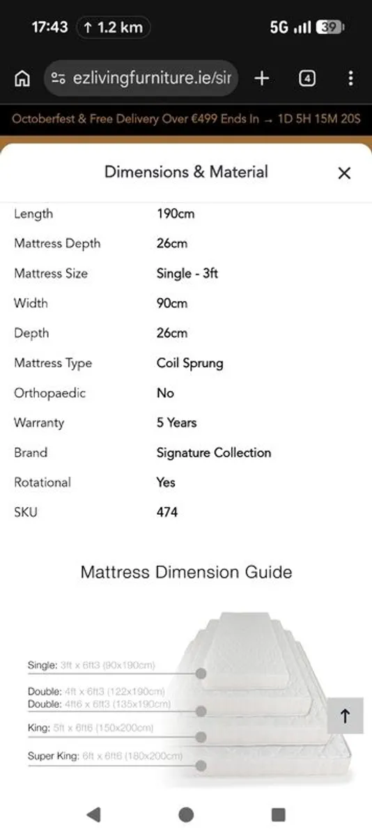 Single Mattress - Image 2