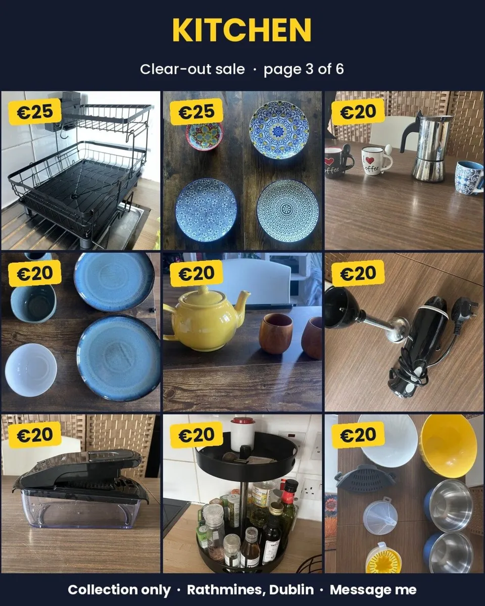 Clear-out sale: 48 items from €10 – Rathmines - Image 3
