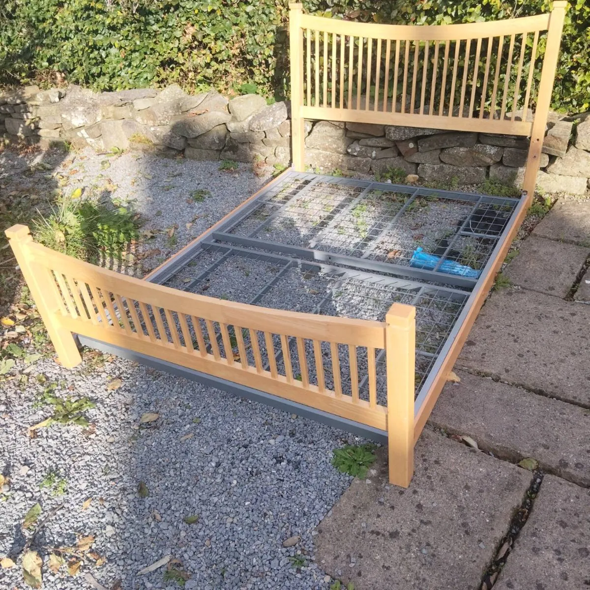 Oak Double bedframe - Image 3