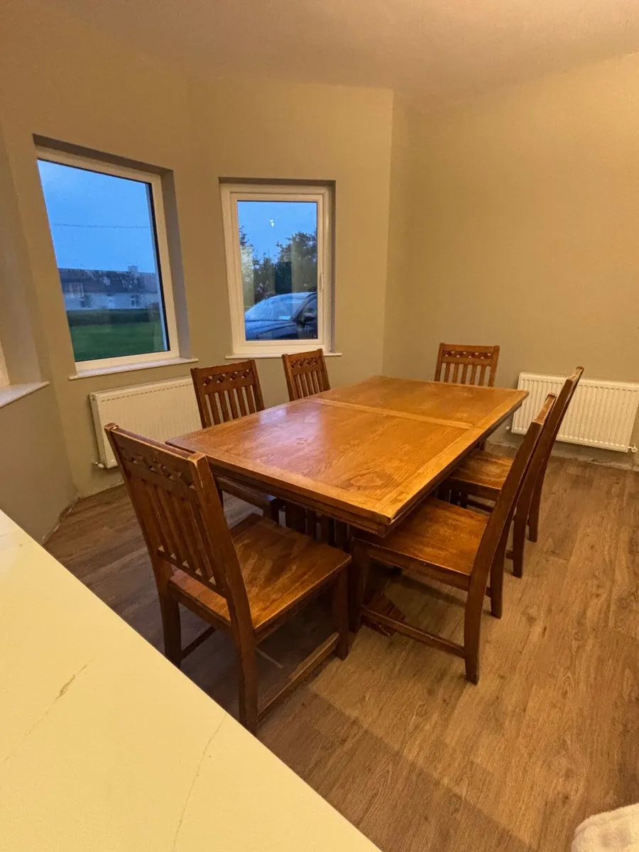 Kitchen Table and Six Chairs - Image 1